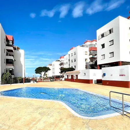 Apartmán Palmeras Del Sur Con Piscina,A 5 Minutos A Pie A La Playa, Tenerife Sur *