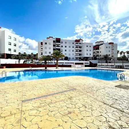 Apartman Palmeras Del Sur Con Piscina,A 5 Minutos A Pie A La Playa, Tenerife Sur *